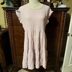 KNOX ROSE Lilac Tiered Peasant Dress